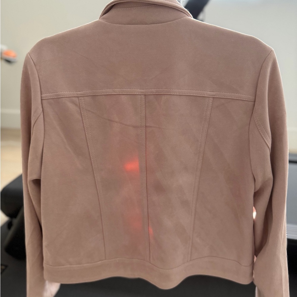 Philosophy Blush Pink Suede Moto Jacket - Picture 4 of 5